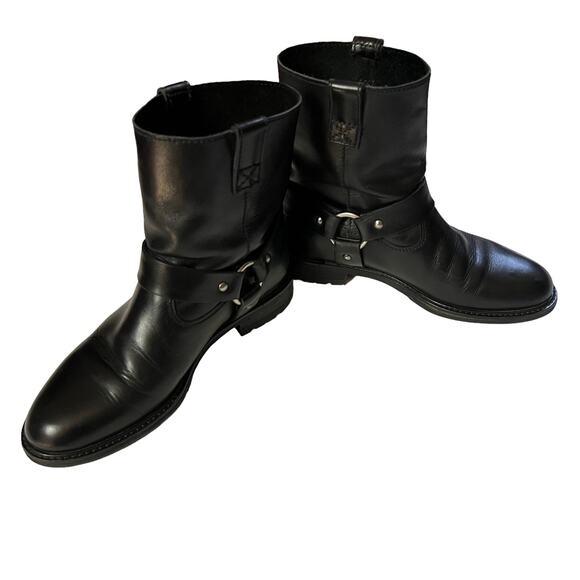 Madewell Harness Biker Boots in Black Leather Size 5.5 - Picture 2 of 11